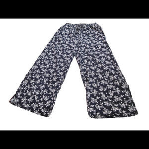 Shein Womens Large 8/10 Boho Wide Leg Floral Festival Palazzo Pants Hippie​